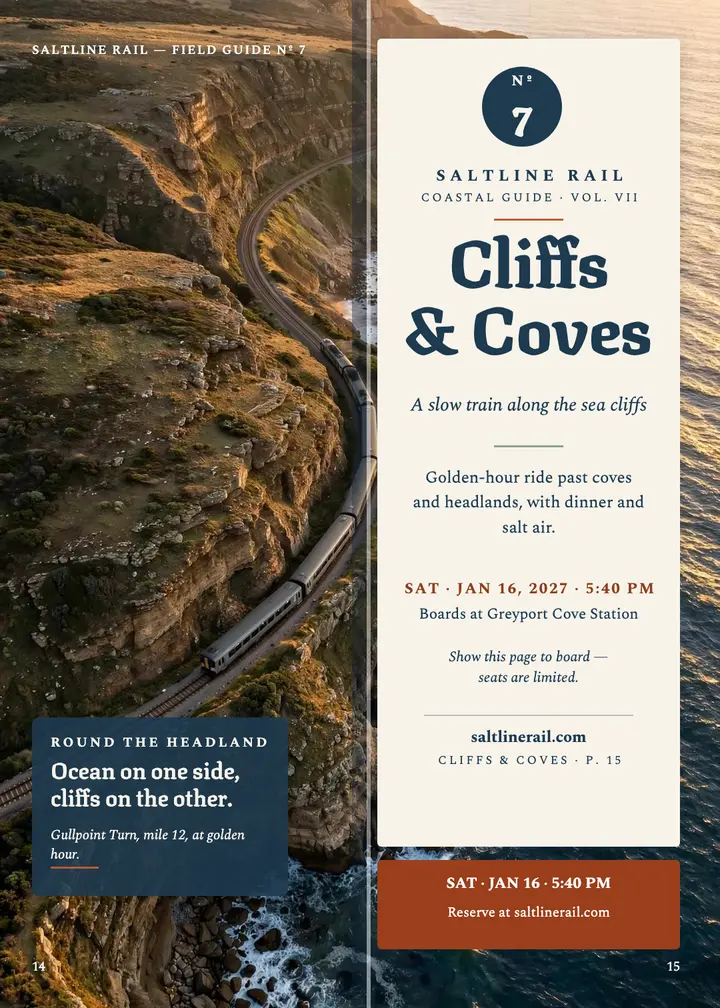 Saltline Rail Cliffs and Coves invitation template