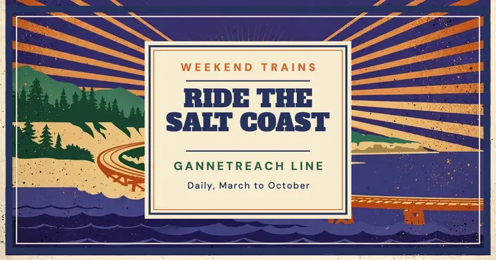 Coastal railway weekend trains post: scenic railway travel post template