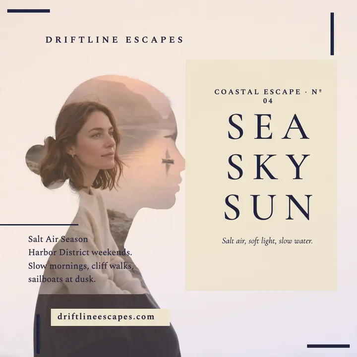 Driftline coastal silhouette escape post template