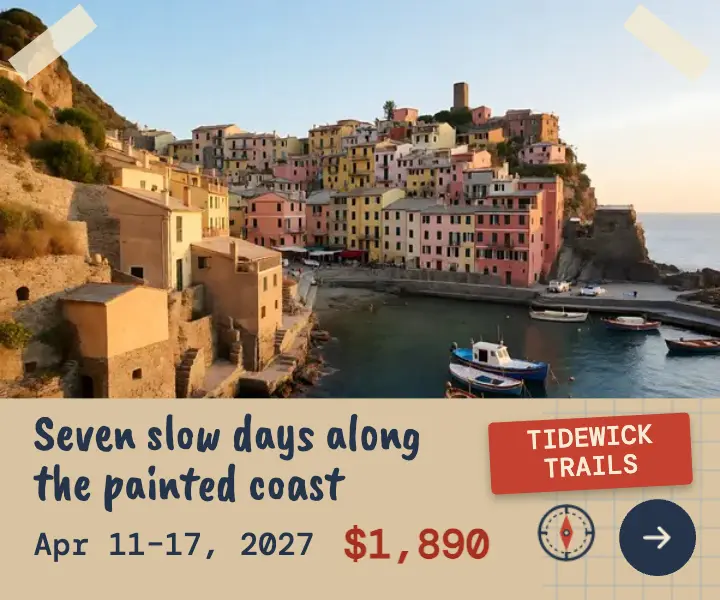 Tidewick Trails coastal slow trip ad template