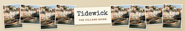 Coastal village guide page cover as a photo joiner: tourism linkedin page cover template