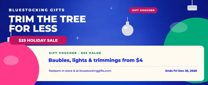 Bluestocking cobalt Christmas sale voucher template