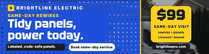 Brightline same-day electrician billboard: electrician billboard template
