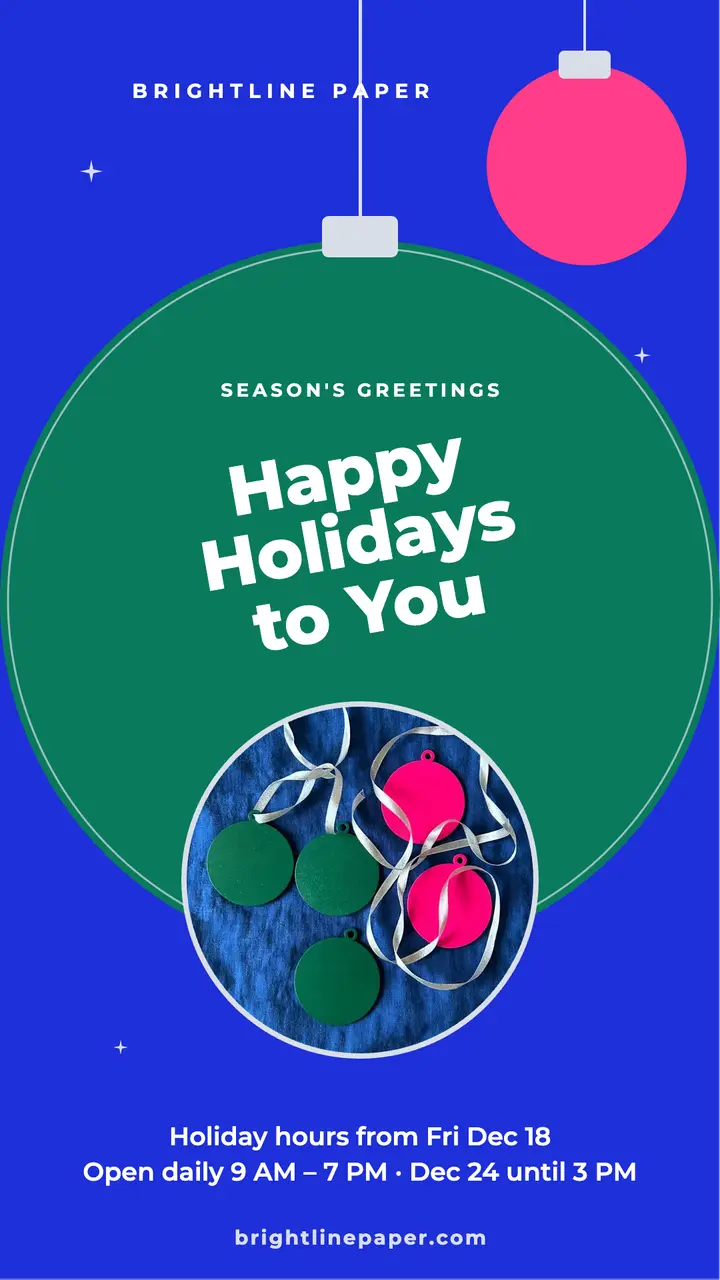 Brightline holiday hours story template
