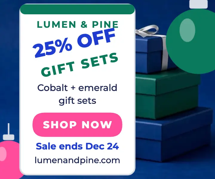 Lumen and Pine cobalt gift sale ad template