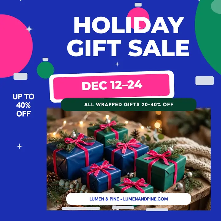 Lumen and Pine holiday gift sale post template