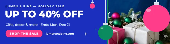 Lumen and Pine holiday sale billboard template