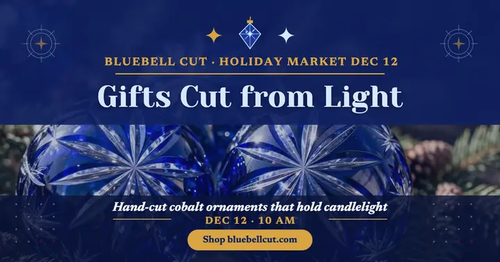 Bluebell Cut cobalt gifts post template