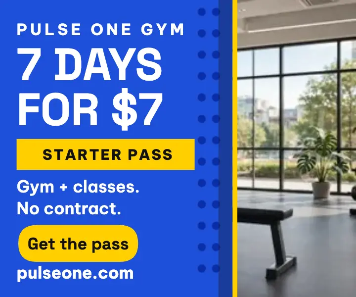 Pulse One Gym 7 day pass ad template