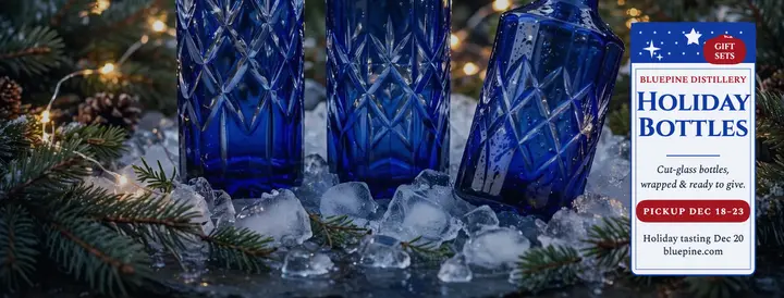 Bluepine Holiday Bottles gift cover template