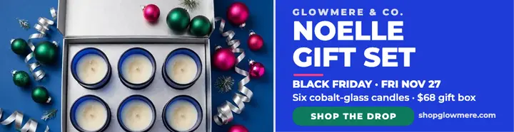 Glowmere Noelle candle gift set billboard template