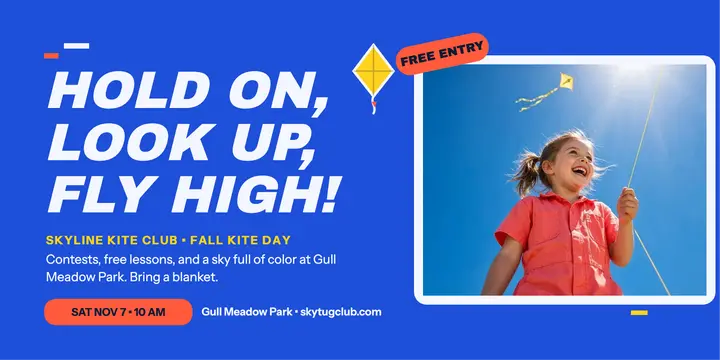 Fall Kite Day blue sky festival post template