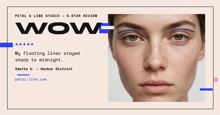 Petal and Line cobalt liner review post template