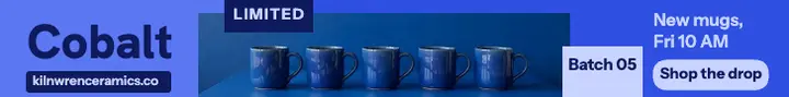 Kilnwren Ceramics cobalt mug drop leaderboard template