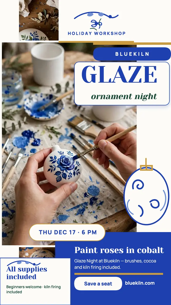 Bluekiln Glaze Night ornament story template
