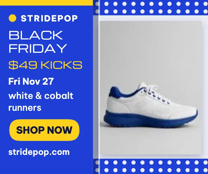 Stridepop Black Friday sneaker sale ad template