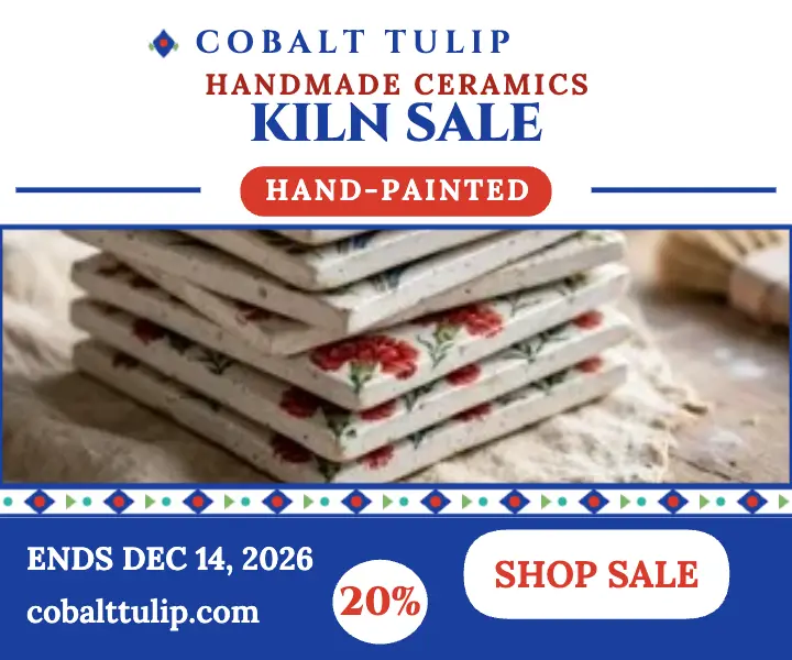 Cobalt Tulip kiln sale ad template