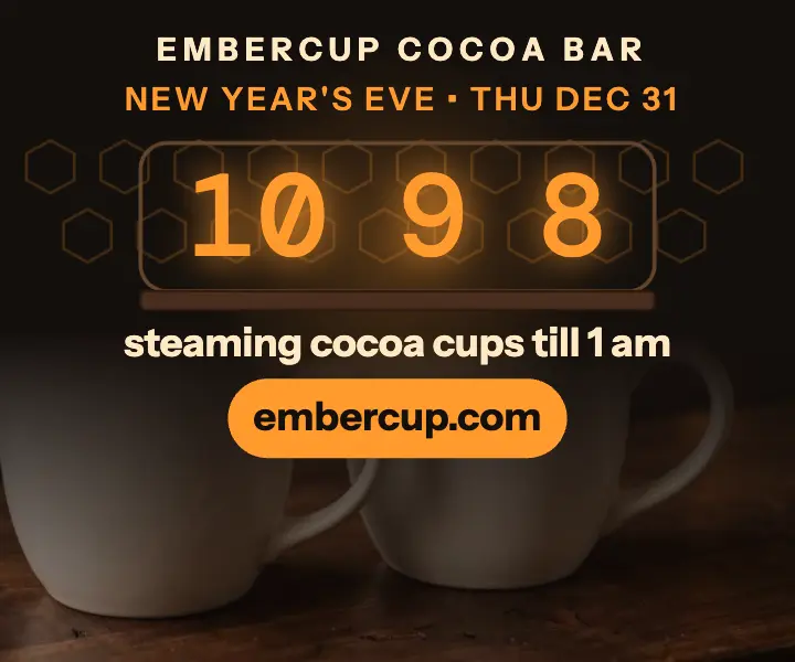 Embercup cocoa bar New Year countdown ad template
