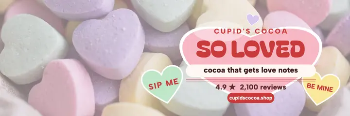 Cupid's Cocoa candy hearts reviews header template