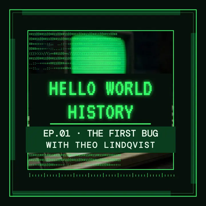 Hello World History phosphor ASCII cover template