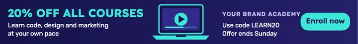 Online course 20% off template