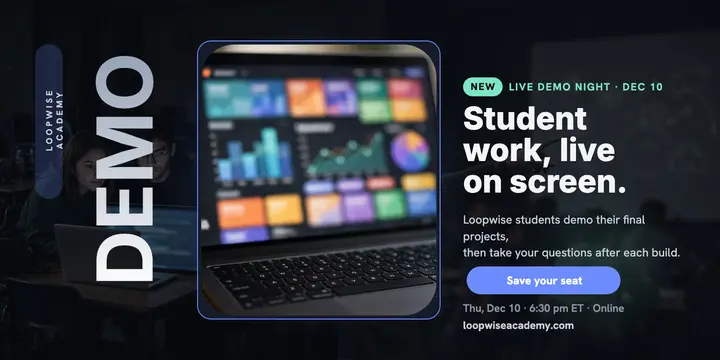 Loopwise Academy demo night post template