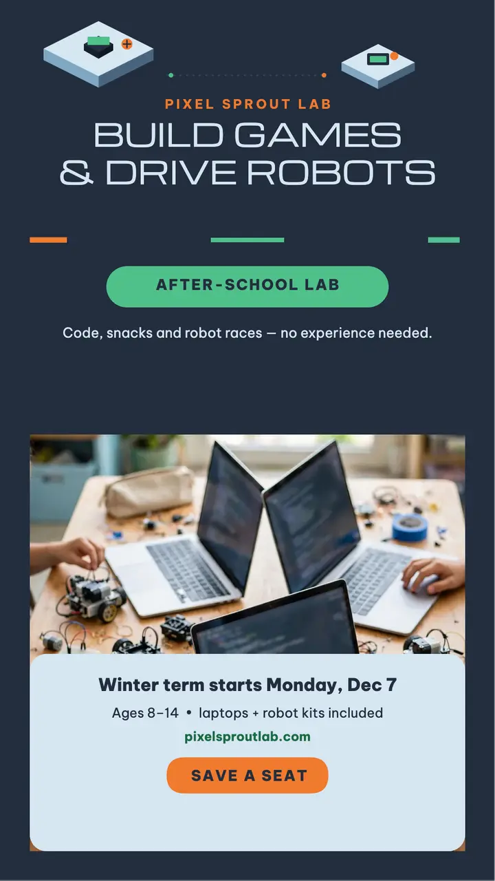 Pixel Sprout Lab coding story template