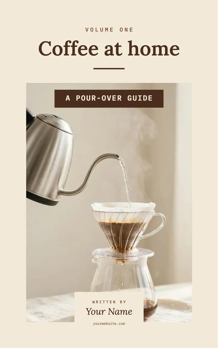Coffee at home ebook cover template