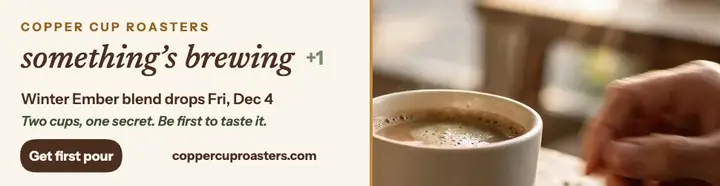 Copper Cup winter blend teaser billboard template