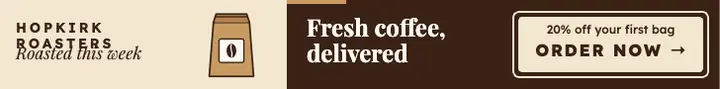 Coffee delivery leaderboard ad template
