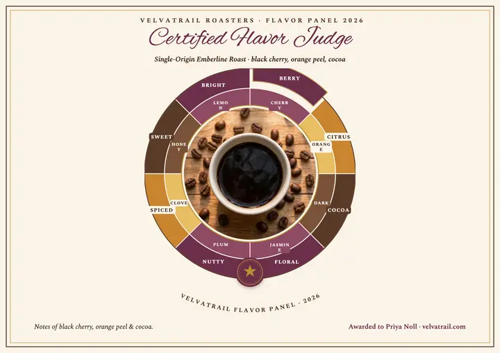 Velvatrail flavor judge certificate template