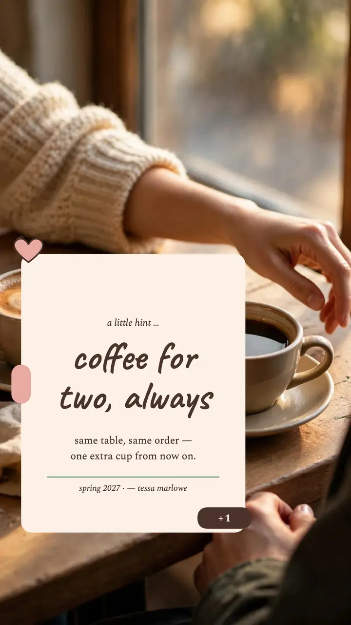 Coffee for two soft launch story template