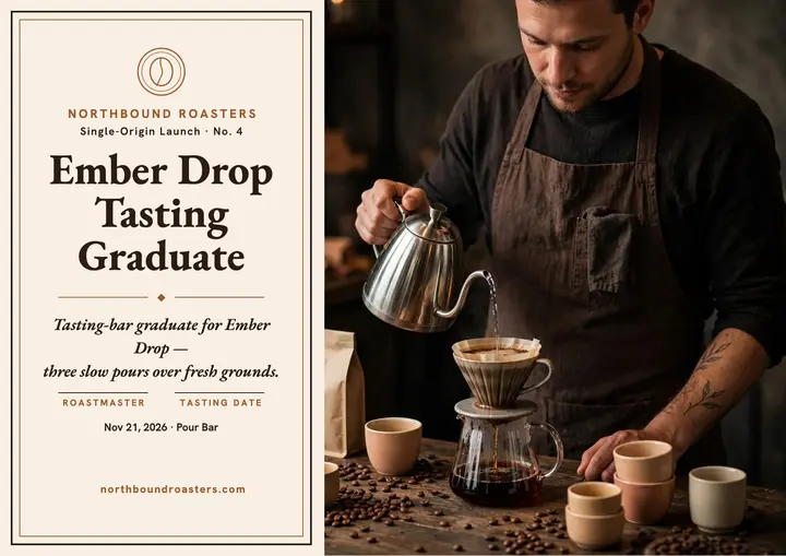 Ember Drop tasting graduate certificate: coffee tasting certificate template