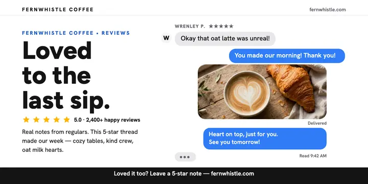 Fernwhistle coffee love thread post: coffee review post template