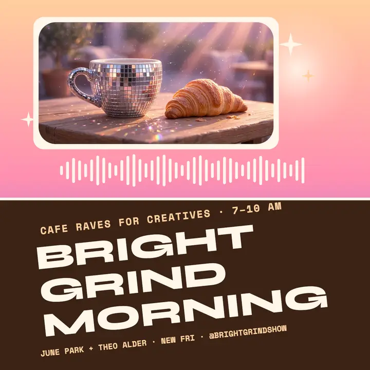 Bright Grind Morning cafe rave cover template