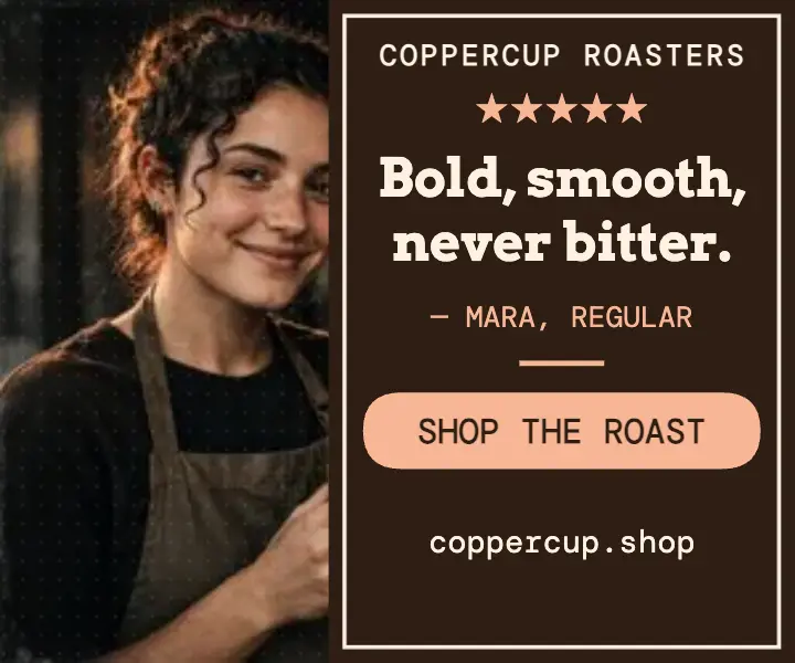 Coppercup Roasters regular spotlight ad template