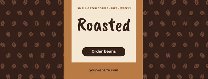 Roasted coffee bean cover template