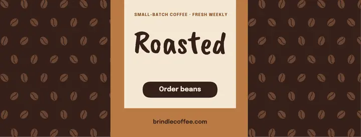 Roasted coffee bean cover template