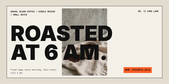Gravel Bloom coffee roaster x-post template