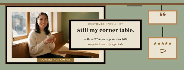 Copperfinch coffee spotlight gallery cover template