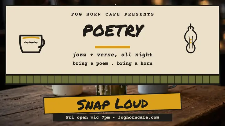 Fog Horn open mic night thumbnail template