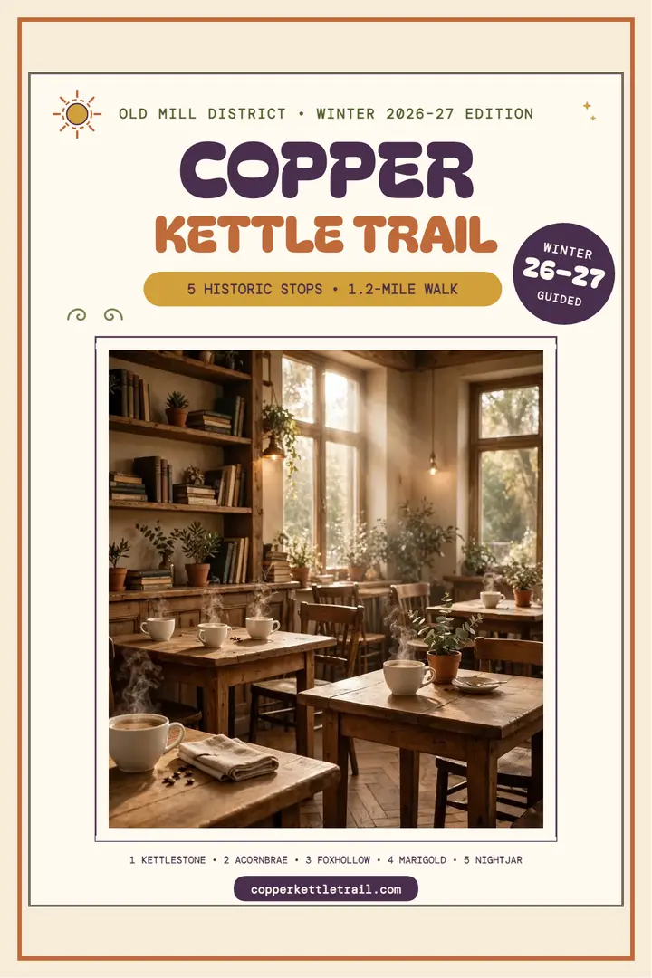 Copper Kettle Trail walking map poster template