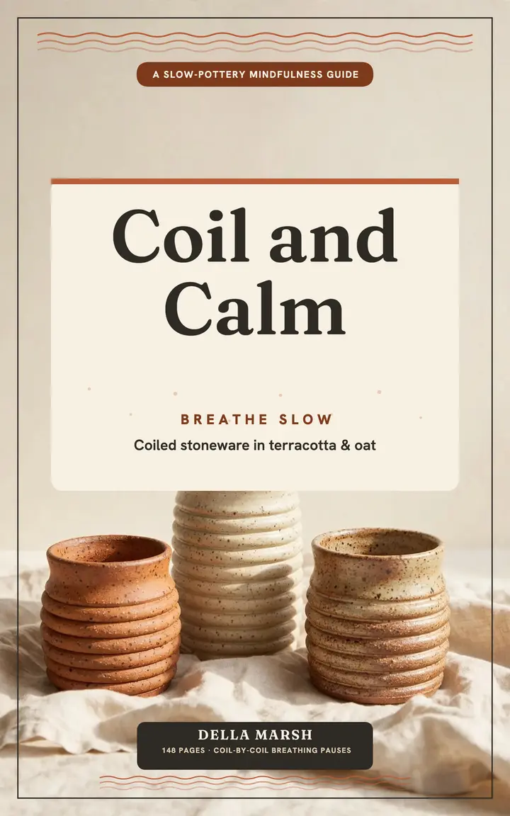 Coil and Calm slow pottery ebook cover: wellness ebook cover template