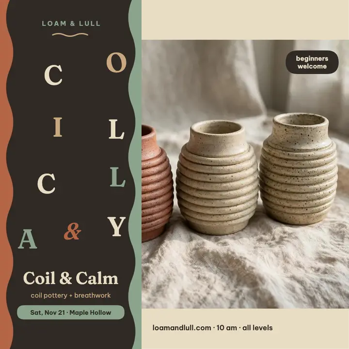 Coil and Calm pottery workshop post template