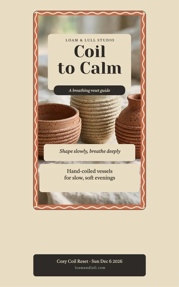 Coil to Calm coil-clay ebook cover template