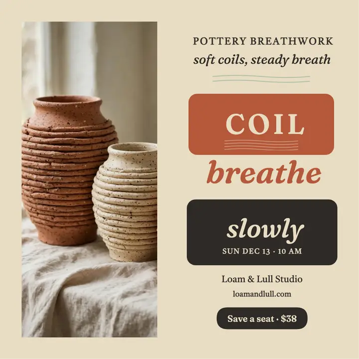 Coil and calm pottery breathwork morning template
