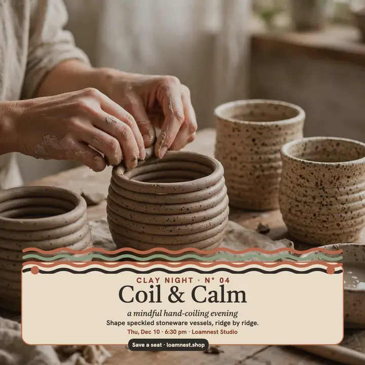 Loamnest coil pottery night post: pottery night post template