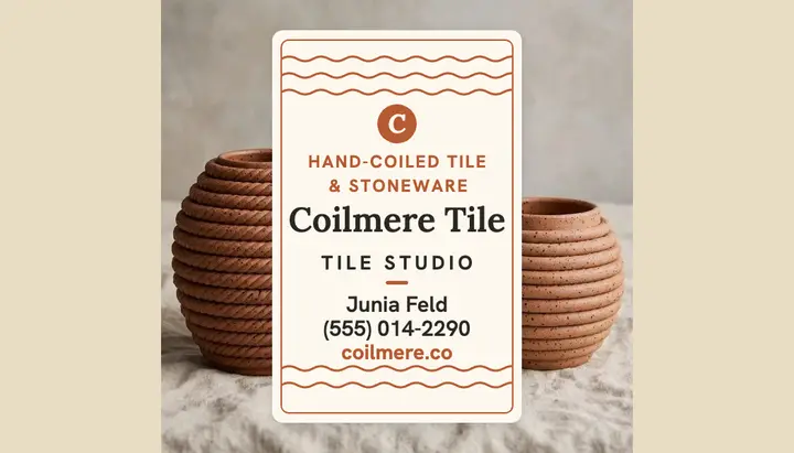 Coilmere Tile studio card template