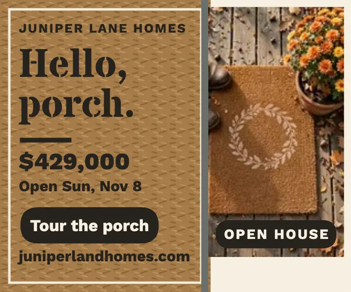 Hello porch cozy listing ad template