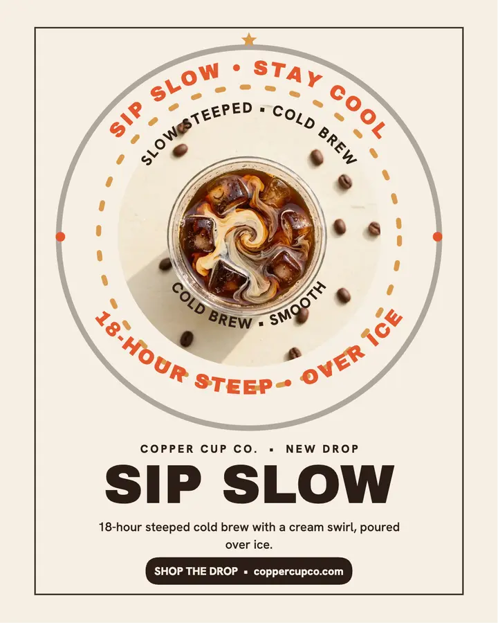 Copper Cup cold brew orbit rings post template